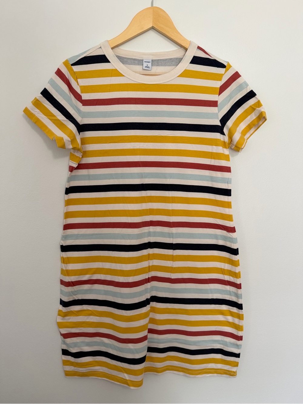 Old Navy Multicolor Striped T-Shirt Dress Medium Retro